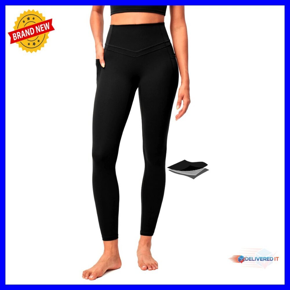 High Waist Compression Leggings with Pockets Tummy Control Workout Yoga Pants